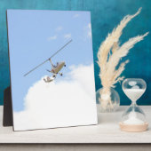 Autogyro in vlucht fotoplaat (Zijkant)
