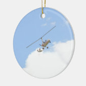 Autogyro in vlucht keramisch ornament (Links)