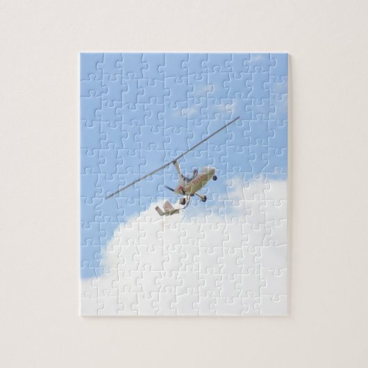 Autogyro in vlucht legpuzzel (Verticaal)
