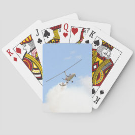 Autogyro in vlucht pokerkaarten