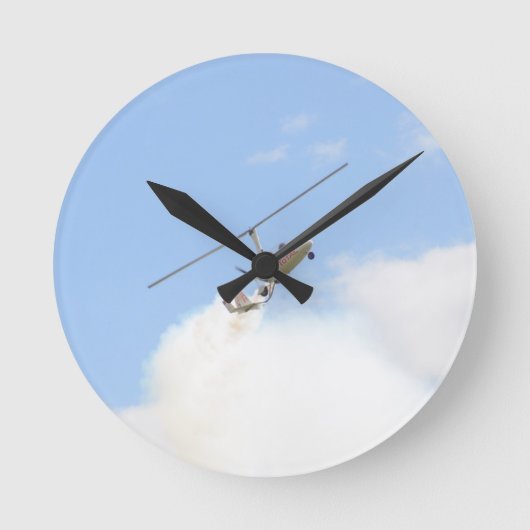 Autogyro in vlucht ronde klok (Voorkant)