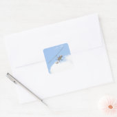 Autogyro in vlucht vierkante sticker (Envelop)