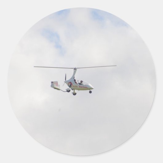 Autogyro Ronde Sticker (Voorkant)