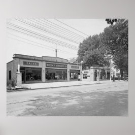 Autohandel, 1926. Oude foto Poster