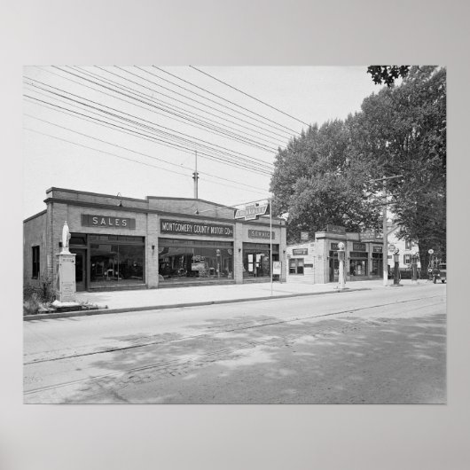 Autohandel, 1926. Oude foto Poster (Voorkant)