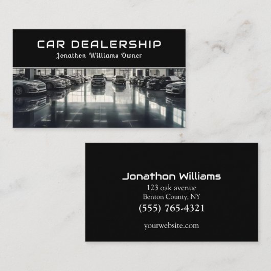 Autohandel-Auto Sales Associate Visitekaartje (Voorkant / Achterkant)