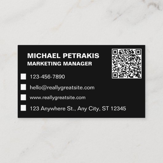 Autohandel QR-code Visitekaartje (Achterkant)