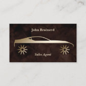 Autohandel Velvet Chocolate & Gold QR-code Visitekaartje (Voorkant)