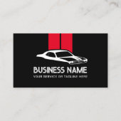 Autohandelaar Auto Reparatie Zwart & Rood Automobi Visitekaartje (Voorkant)