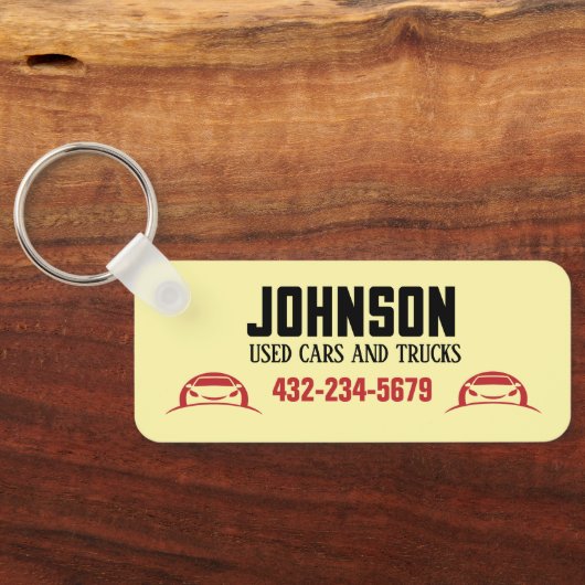 Autohandelaar of gebruikte autopartij sleutelhanger (Achterkant)