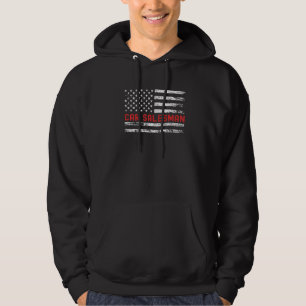 Autohandelaar VS Vlag Beroep Retro Baantitel Hoodie