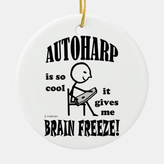 Autoharp, Brain Freeze Keramisch Ornament (Voorkant)