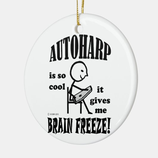 Autoharp, Brain Freeze Keramisch Ornament (Links)