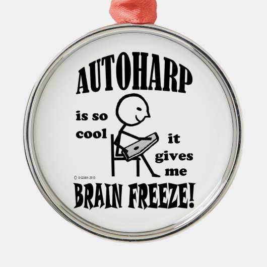 Autoharp, Brain Freeze Metalen Ornament (Voorkant)