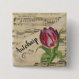 Autoharp Elegant Tulip — Specificaties Vierkante Button 5,1 Cm