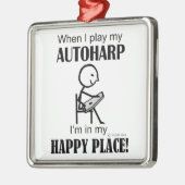 Autoharp Happy Place Metalen Ornament (Links)