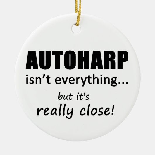 Autoharp is niet alles keramisch ornament (Voorkant)