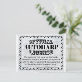 Autoharp-licentie Briefkaart (Staand voorkant)