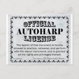 Autoharp-licentie Briefkaart