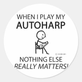 Autoharp niets anders ronde sticker