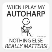 Autoharp niets anders vierkante sticker (Voorkant)