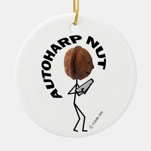 Autoharp Nut. Keramisch Ornament (Voorkant)