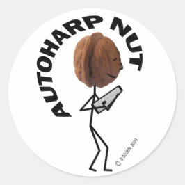 Autoharp Nut Ronde Sticker