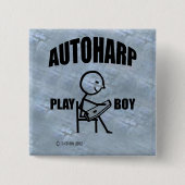 Autoharp Play Boy Vierkante Button 5,1 Cm (Voorkant)