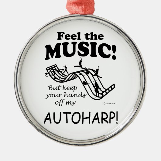 Autoharp voelt de muziek metalen ornament (Voorkant)