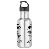 Autoharp voelt de muziek waterfles  (Achterkant)