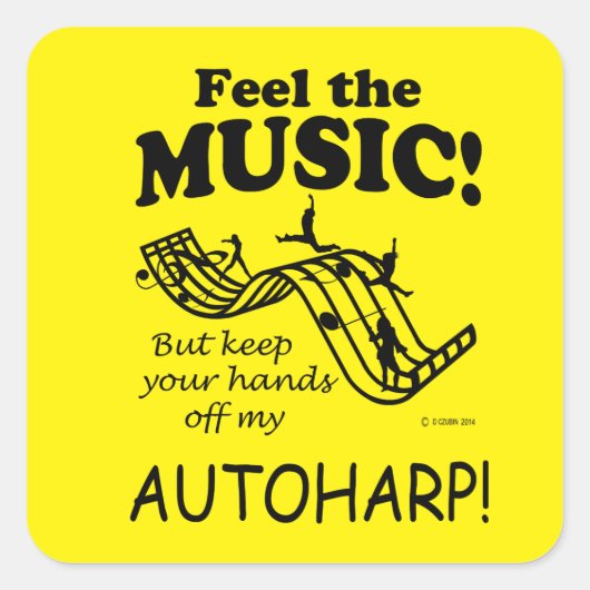 Autoharp voelt de Sticker Muziekplein (Voorkant)