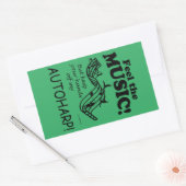 Autoharp voelt de Sticker van de Muziek Rechthoeki (Envelop)