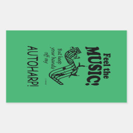 Autoharp voelt de Sticker van de Muziek Rechthoeki