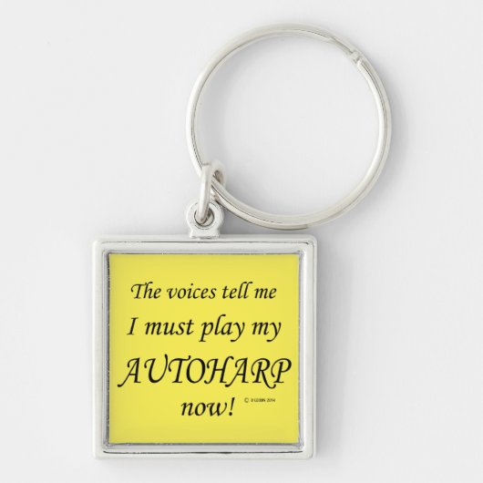 Autoharp Voices zegt dat hij moet spelen Sleutelhanger (Voorkant)