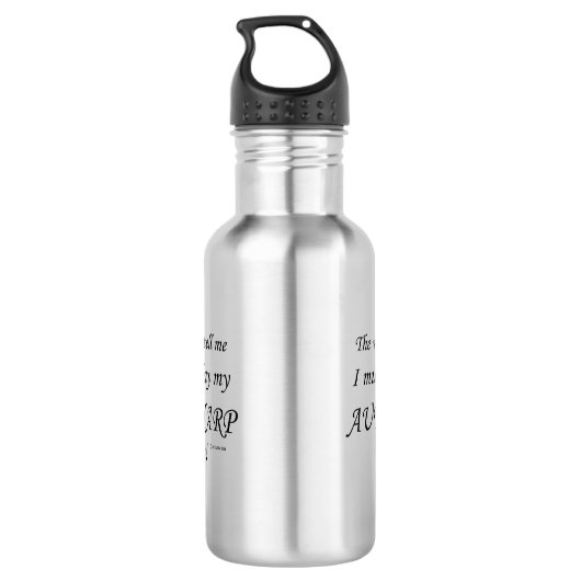 Autoharp Voices zegt dat hij moet spelen Waterfles (Achterkant)