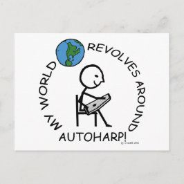 Autoharp - Wereld revolves rond Briefkaart