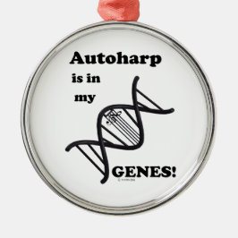 Autoharp zit in mijn genen. metalen ornament