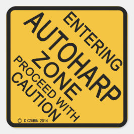 Autoharp Zone invoeren Vierkante Sticker