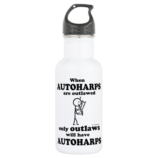 Autoharps verboden waterfles (Voorkant)