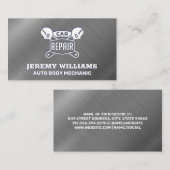 Autoherstelsleutel | Metallic Visitekaartje (Voorkant / Achterkant)