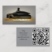Autohuur service QR code professioneel Visitekaartje (Voorkant / Achterkant)