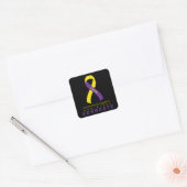 Autoimmune hepatitis Advocate Black Square Sticker (Envelop)