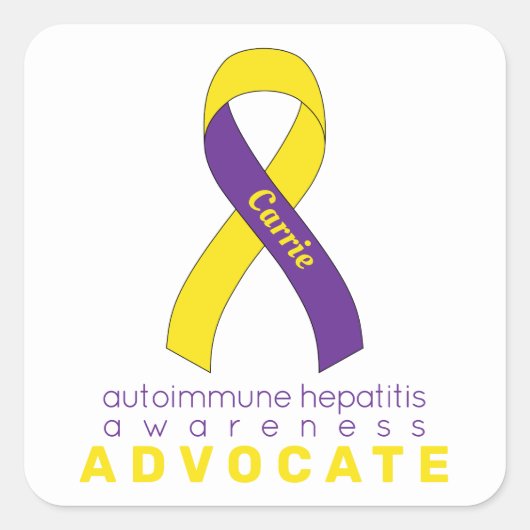 Autoimmune hepatitis Advocate White Square Sticker (Voorkant)