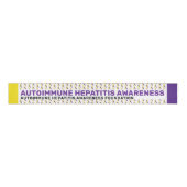 Autoimmune Hepatitis Awareness Patroon Grosgrain Lint (Voorkant)