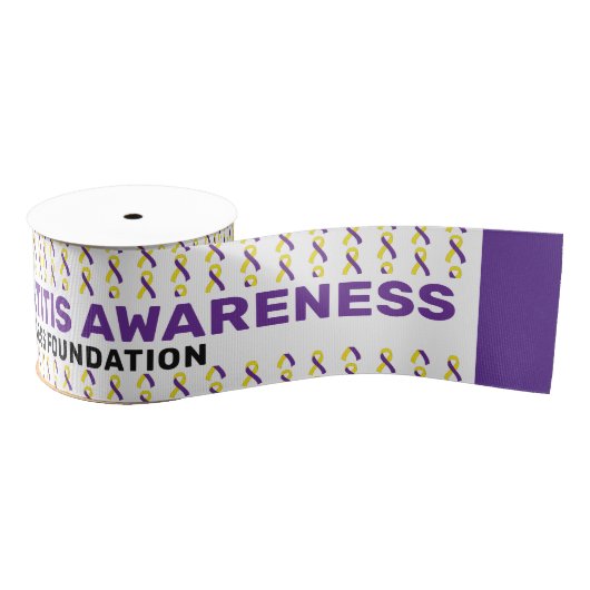 Autoimmune Hepatitis Awareness Patroon Grosgrain Lint (Spoel)
