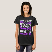 Autoimmune hepatitis Lint Hepatitis Bewustheid T-shirt (Voorkant volledig)