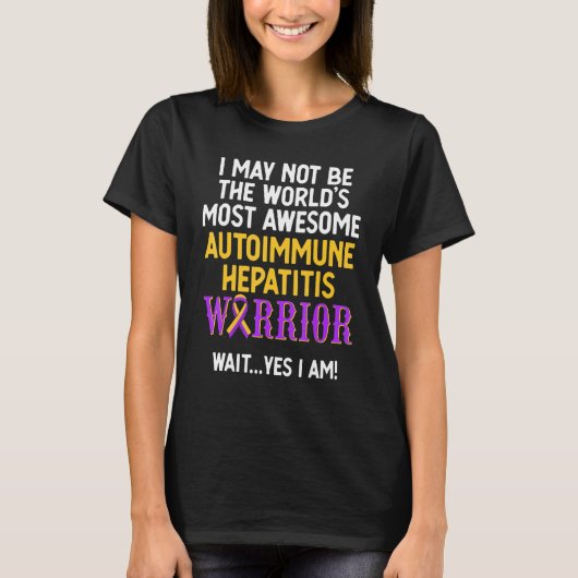 Autoimmune hepatitis Survivor Warrior 13 T-shirt (Voorkant)