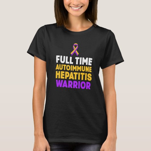Autoimmune hepatitis Survivor Warrior 17 T-shirt (Voorkant)