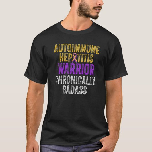 Autoimmune hepatitis Survivor Warrior 1 T-shirt (Voorkant)