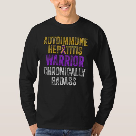 Autoimmune hepatitis Survivor Warrior 2 T-shirt (Voorkant)